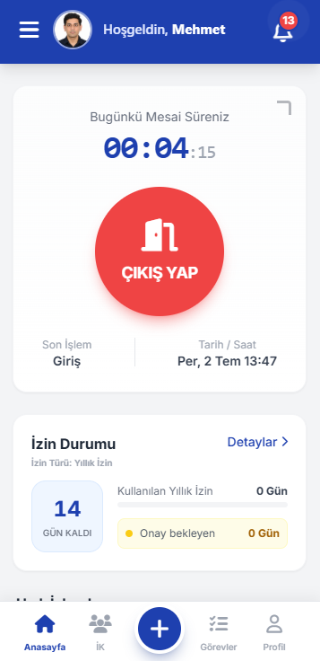Personix mobil uygulama